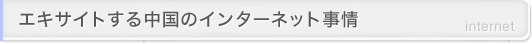 エキサイトする中国のインターネット事情